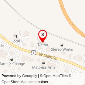 Sushi on West Main Street, Branford Connecticut - location map