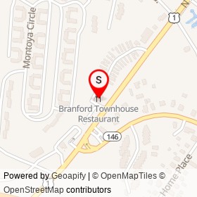 Branford Townhouse Restaurant on North Main Street, Branford Connecticut - location map
