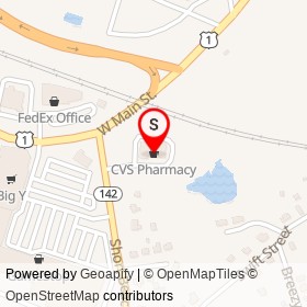 CVS Pharmacy on West Main Street, Branford Connecticut - location map