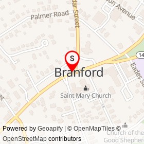 Branford Center Historic District on Main Street, Branford Connecticut - location map