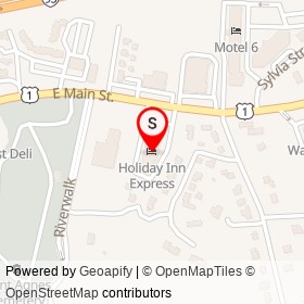 Holiday Inn Express on East Main Street, Branford Connecticut - location map