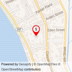 Morris Cove Historic District on Kirkham Street, New Haven Connecticut - location map