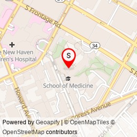 Mary Harkness Auditorium on Cedar Street, New Haven Connecticut - location map