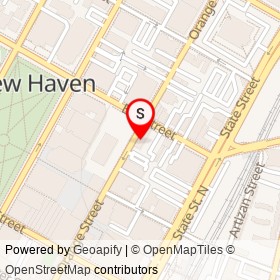 Downtown News & Coffee on Orange Street, New Haven Connecticut - location map