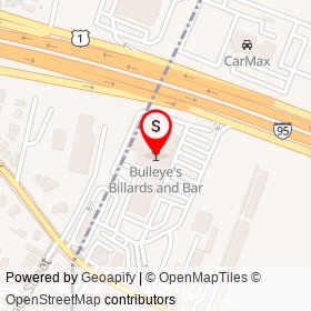 Bulleye's Billards and Bar on US 1, East Haven Connecticut - location map