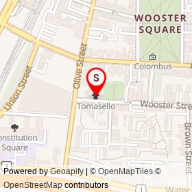 Tomasello on Wooster Street, New Haven Connecticut - location map