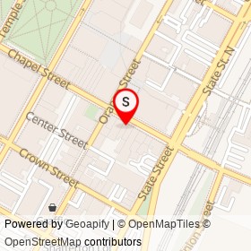 Mile Zero 2 on Chapel Street, New Haven Connecticut - location map