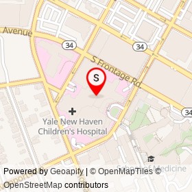 Yale New Haven Hospital on York Street, New Haven Connecticut - location map
