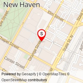 CBH Cafe on Orange Street, New Haven Connecticut - location map