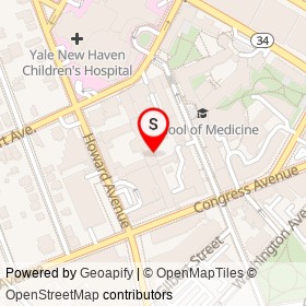 Bank of America on Cedar Street, New Haven Connecticut - location map