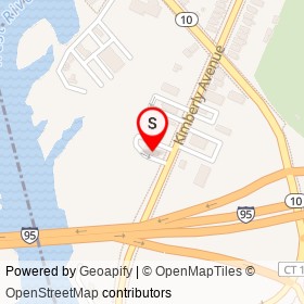 Popeyes on Kimberly Avenue, New Haven Connecticut - location map