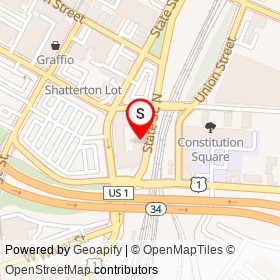 Knights of Columbus Museum on State Street North, New Haven Connecticut - location map