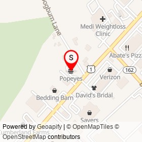 Popeyes on Boston Post Road, Orange Connecticut - location map