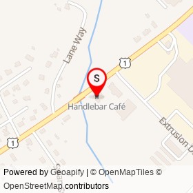 Handlebar Café on South Broad Street, Pawcatuck Connecticut - location map