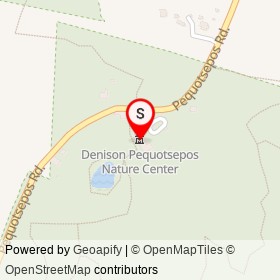 Denison Pequotsepos Nature Center on Forest Loop Trail, Mystic Connecticut - location map