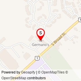 Germano's on Brookside Lane, Pawcatuck Connecticut - location map