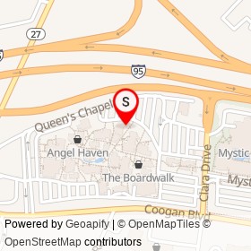 Vault Coffee/Deviant Donuts on Queen's Chapel Road, Mystic Connecticut - location map