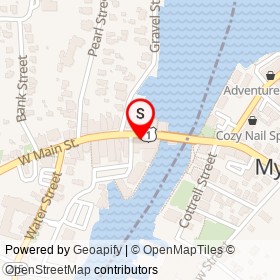 The Rose on West Main Street, Mystic Connecticut - location map