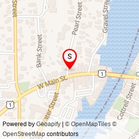 The Mystic Florist on Pearl Street, Mystic Connecticut - location map