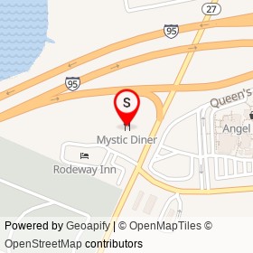 Mystic Diner on Greenmanville Avenue, Mystic Connecticut - location map