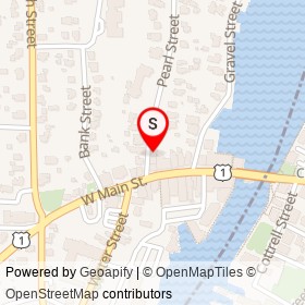 The Harp and Hound on Pearl Street, Mystic Connecticut - location map