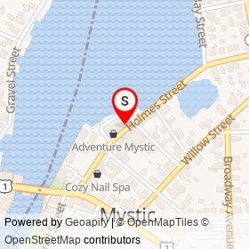 The Nantucket Trader & Gallery on Holmes Street, Mystic Connecticut - location map