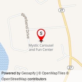 Mystic Carousel and Fun Center on , Stonington Connecticut - location map