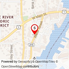 Friar Tuck's Tavern on Water Street, Mystic Connecticut - location map