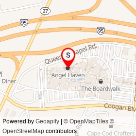 Angel Haven on Queen's Chapel Road, Mystic Connecticut - location map