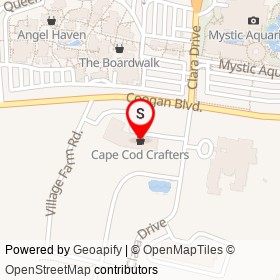 Cape Cod Crafters on Clara Drive, Mystic Connecticut - location map