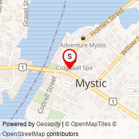 Mystic Knotwork on East Main Street, Mystic Connecticut - location map