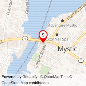 Mystical Toys on East Main Street, Mystic Connecticut - location map