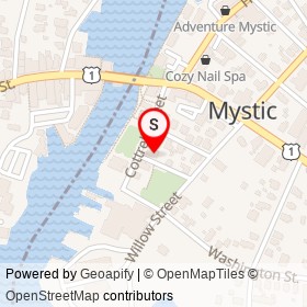 Mystic Knotwork on Cottrell Street, Mystic Connecticut - location map