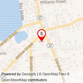 Family Dentistry on Willow Street, Mystic Connecticut - location map
