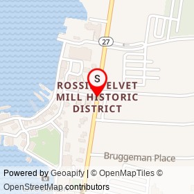 Rossie Velvet Mill Historic District on Greenmanville Avenue, Mystic Connecticut - location map