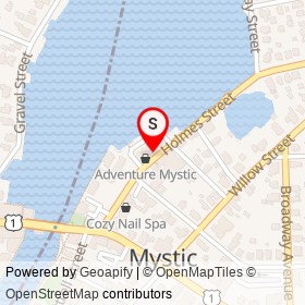Mystic Nautical on Holmes Street, Mystic Connecticut - location map