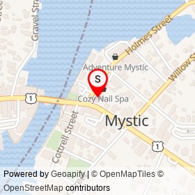 Mallove's on Holmes Street, Mystic Connecticut - location map