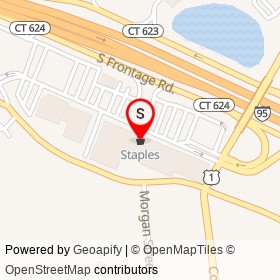 Staples on Vauxhall Street, New London Connecticut - location map