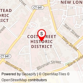 Coit Street Historic District on Coit Street, New London Connecticut - location map