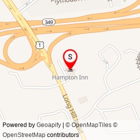 Hampton Inn on Long Hill Road, Long Hill Connecticut - location map