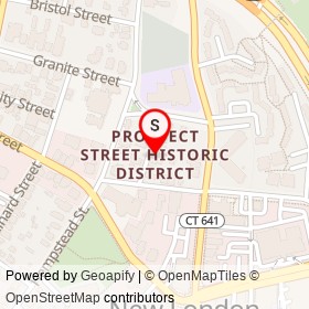 Prospect Street Historic District on Prospect Street, New London Connecticut - location map