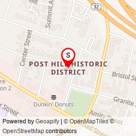 Post Hill Historic District on West Street, New London Connecticut - location map