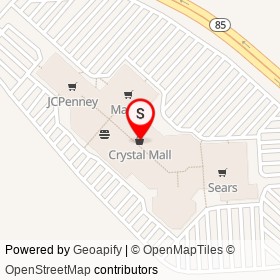Crystal Mall on Hartford Turnpike, Waterford Connecticut - location map