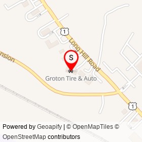 Groton Tire & Auto on Long Hill Road, Long Hill Connecticut - location map