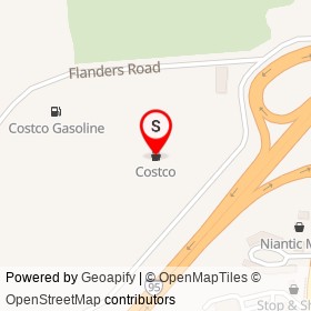 Costco on Flanders Road, East Lyme Connecticut - location map