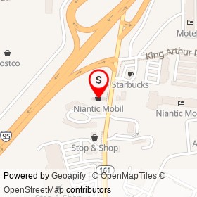 Niantic Mobil on Flanders Road, East Lyme Connecticut - location map