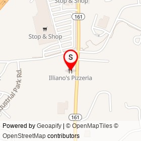 Illiano's Pizzeria on Flanders Road, Niantic Connecticut - location map