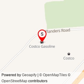 Costco Gasoline on Flanders Road, East Lyme Connecticut - location map