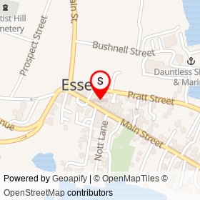Essex Savings Bank on Main Street, Essex Connecticut - location map