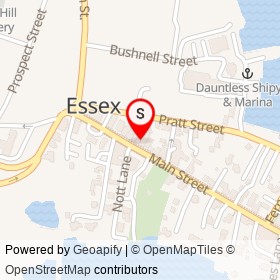 Black Seal Seafood Grille on Main Street, Essex Connecticut - location map